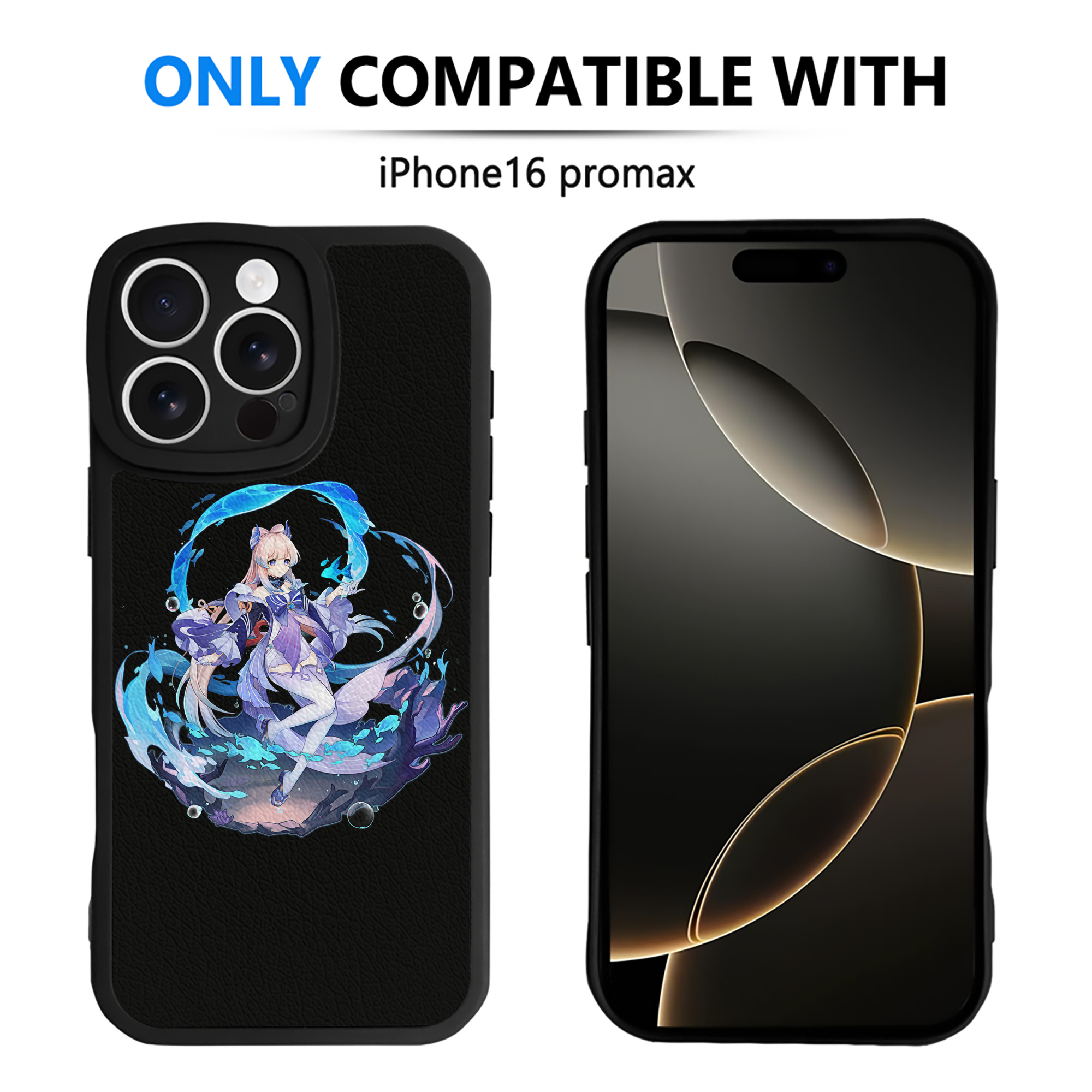 げんし神 珊瑚宮心海 サンゴノミヤ・ココミ genshin Sangonomiya Kokomi 【iPhone 16シリーズ対応】シリコンスマホケース（レザー調） 材質：シリコン